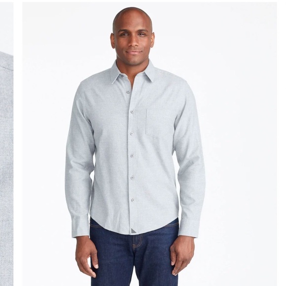 UNTUCKit Flannel Sherwood Shirt in Gray Long Sleeve Button Down Collared Shirt - Picture 4 of 15